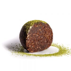 Balls and Bars - Chocolate-Matcha Energy Balls Cut